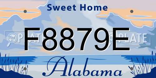F8879E Alabama License Plate