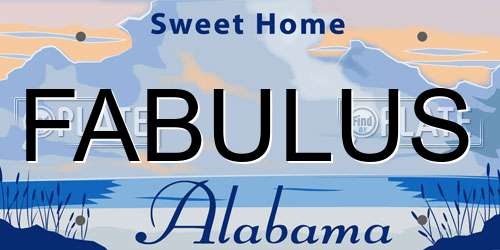 FABULUS Alabama License Plate