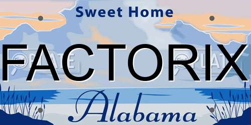FACTORIX Alabama License Plate