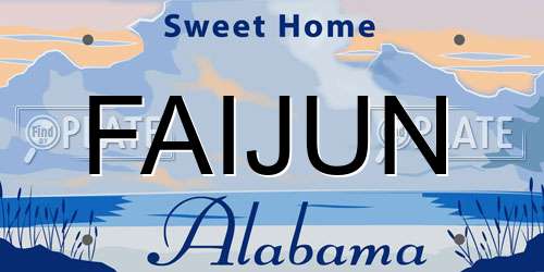 FAIJUN Alabama License Plate