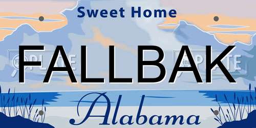 FALLBAK Alabama License Plate