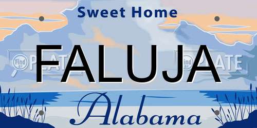 FALUJA Alabama License Plate
