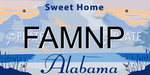 FAMNP Alabama License Plate