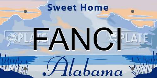 FANCI Alabama License Plate