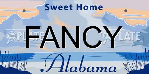 FANCY Alabama License Plate
