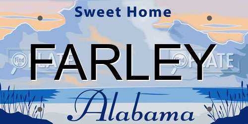FARLEY Alabama License Plate