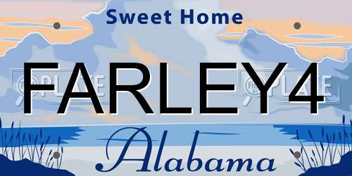 FARLEY4 Alabama License Plate