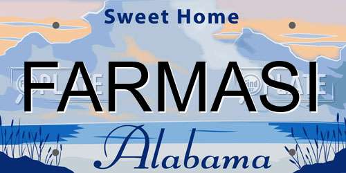 FARMASI Alabama License Plate
