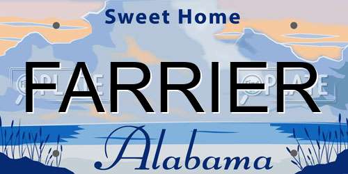 FARRIER Alabama License Plate