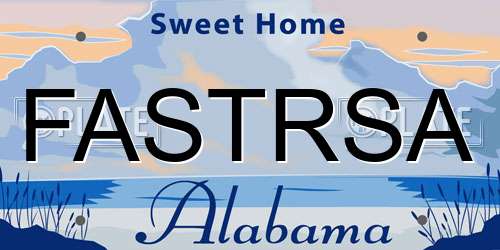 FASTRSA Alabama License Plate