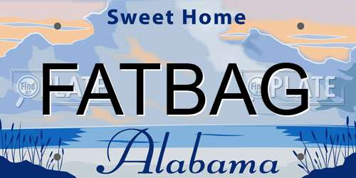 FATBAG Alabama License Plate