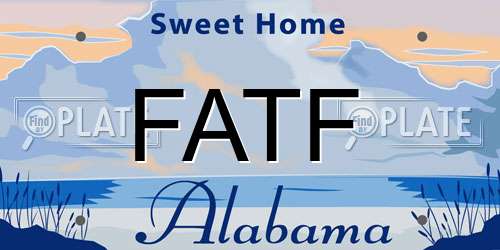FATF Alabama License Plate