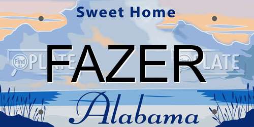 FAZER Alabama License Plate