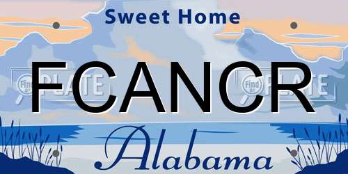 FCANCR Alabama License Plate
