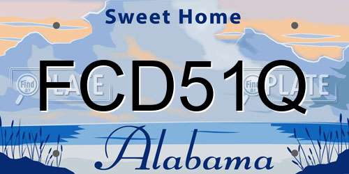 FCD51Q Alabama License Plate