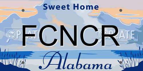 FCNCR Alabama License Plate
