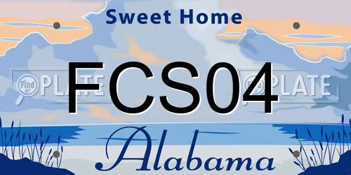 FCS04 Alabama License Plate