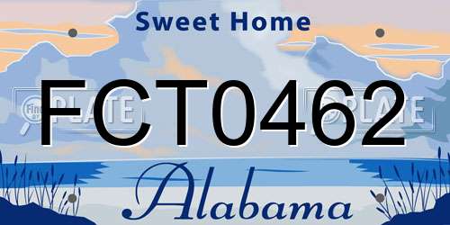 FCT0462 Alabama License Plate