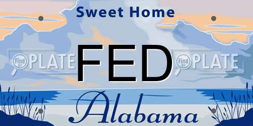 FED Alabama License Plate