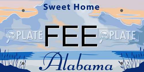 FEE Alabama License Plate