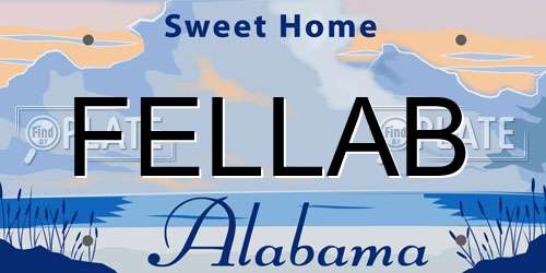 FELLAB Alabama License Plate