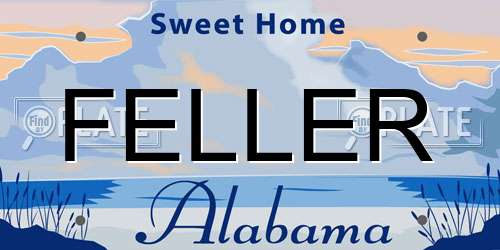 FELLER Alabama License Plate