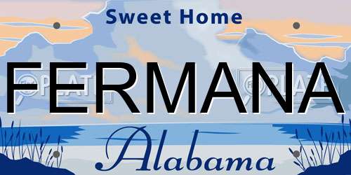FERMANA Alabama License Plate
