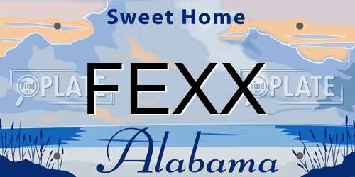 FEXX Alabama License Plate