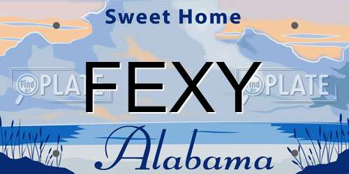 FEXY Alabama License Plate