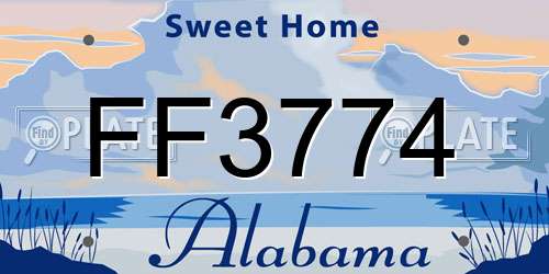 FF3774 Alabama License Plate