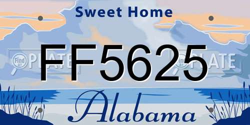 FF5625 Alabama License Plate