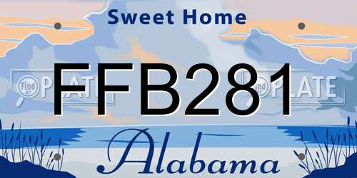 FFB281 Alabama License Plate
