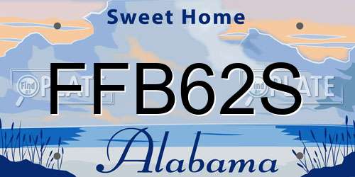 FFB62S Alabama License Plate