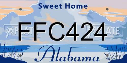 FFC424 Alabama License Plate
