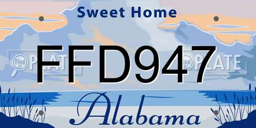 FFD947 Alabama License Plate