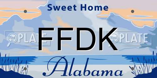 FFDK Alabama License Plate