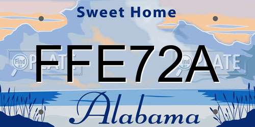 FFE72A Alabama License Plate