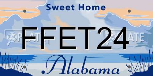 FFET24 Alabama License Plate