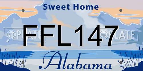 FFL147 Alabama License Plate