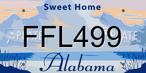 FFL499 Alabama License Plate
