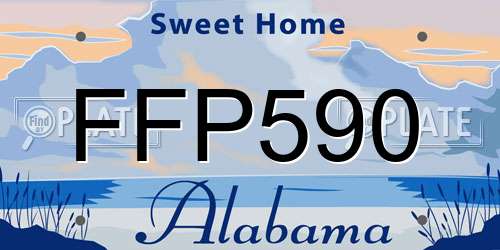 FFP590 Alabama License Plate
