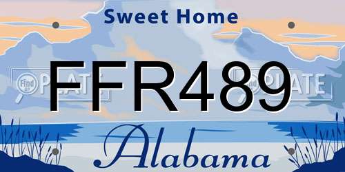 FFR489 Alabama License Plate