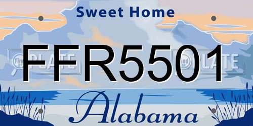 FFR5501 Alabama License Plate