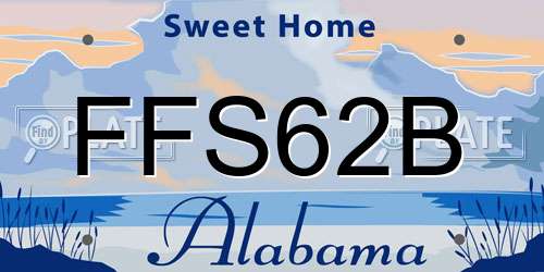 FFS62B Alabama License Plate