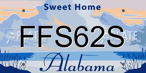 FFS62S Alabama License Plate