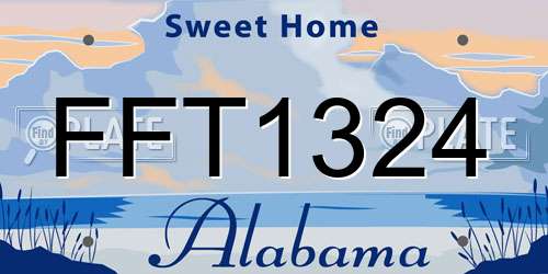 FFT1324 Alabama License Plate