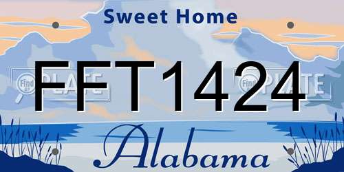 FFT1424 Alabama License Plate
