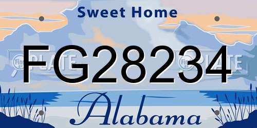 FG28234 Alabama License Plate