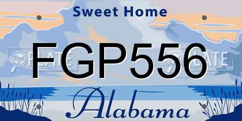 FGP556 Alabama License Plate