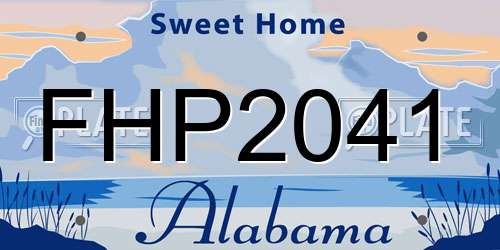 FHP2041 Alabama License Plate